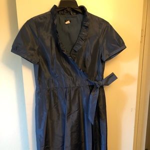 Dark blue silk dress